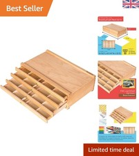 Elegant 4-Drawer Beech Wood Artist Supply Storage Box for Organized Creativity