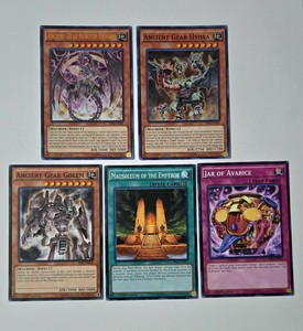 YuGiOh Ancient Gear Deck Yu-Gi-Oh! Ancient Gear Deck Core Set - 18 Card  LEDE Dark Golem Commander Dragon Ancient Gear Deck Yugioh
