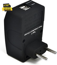 2 USB Europe Travel Adapter 4 in 1 Power Plug Type C - Universal Socket - GP4-