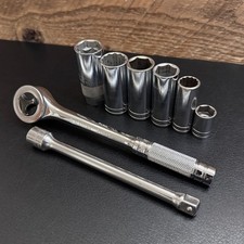 BLACKHAWK Ratchet 34945A & 3/8 Drive 6pt / 12pt Sockets Misc 8pc — Vintage USA