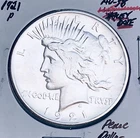 1921-P  GEM AU+++!  AMAZING MONSTER!  KEY DATE!  U.S. PEACE DOLLAR. WOW!