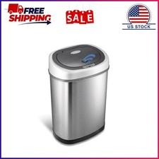 Automatic Kitchen Trash Can, 11 Gallon Stainless Steel Motion Sensor Garbage Bin