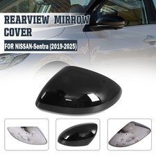 Left Side Gloss Black Rearview Wing Mirror Cover Cap for Nissan Sentra 2020-2025