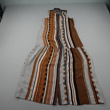 Maeve Dress Womens 10 Brown Gray Alondra Maxi Button Front Sleeveless Boho