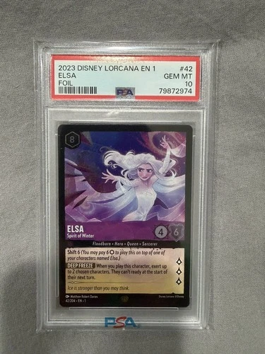PSA 10 Disney Lorcana EN 1 First Chapter Elsa - Spirit of Winter Foil Legendary