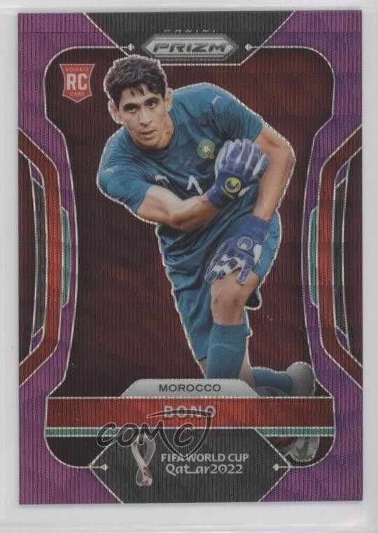 2022 Panini Prizm World Cup Qatar Purple Wave 88/99 Yassine Bounou Bono #238 3y4