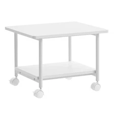 Heavy-Duty Printer Stand with Locking Wheels, 2-Tier Industrial Mobile Cart w...