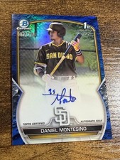 DANIEL MONTESINO 2023 Bowman #CPA-DM 1st Blue Lunar Refractor Auto /150