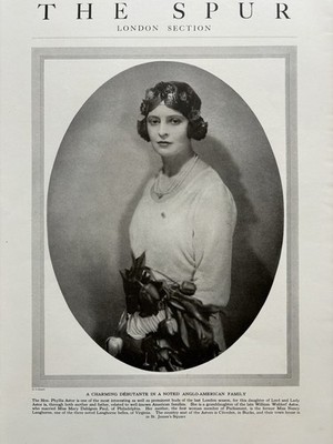 Phyllis Astor Nancy Waldorf Daughter Willoughby de Eresby Countess Ancaster 1929