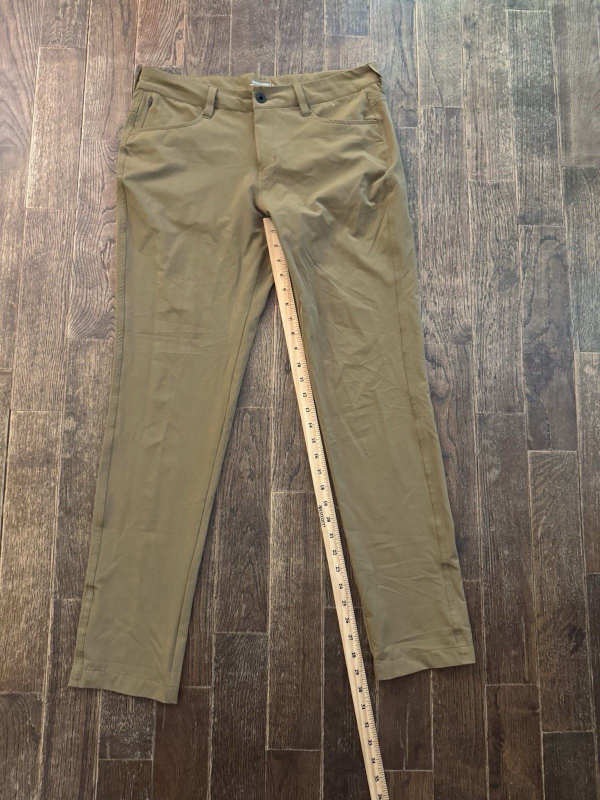 Merrell Pantalone Donna Kaki Escursionismo Leggero Nylon Dritto Zip Tasche Taglia 6