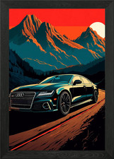 A car Audi A7 Framed Wall Art Poster Canvas Print Picture
