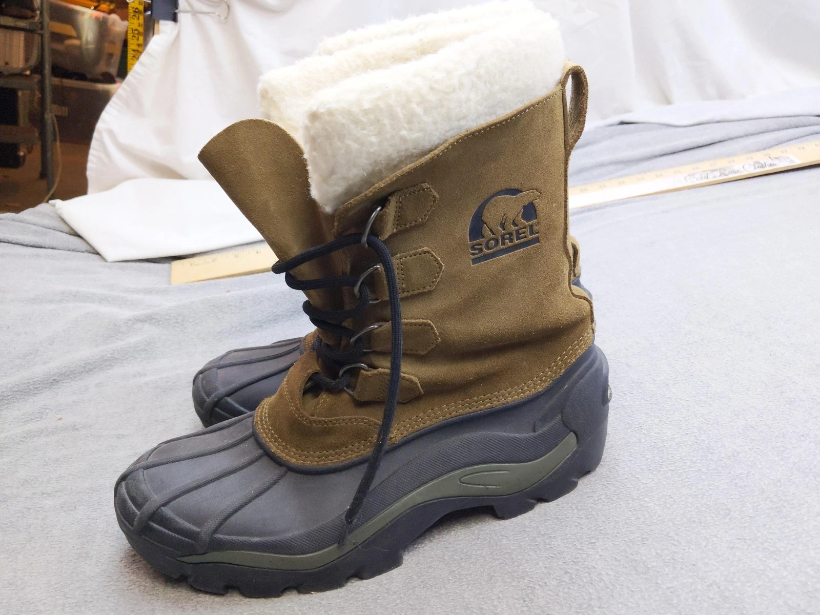 Sorel Boots Mens Size 8 Brown Suede Chilanko Insulated Winter Snow LM1011-263