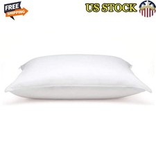 Hypoallergenic Flat Soft Down Pillow Customizable Comfort Stomach Sleepers New