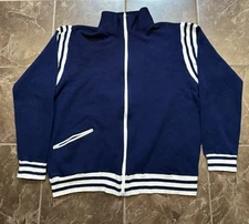 Vintage Chain Stitched Blue Track Jacket Men Size XL Very Nice 