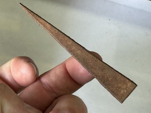 NICE HISTORIC INDIAN METAL IRON TRADE ARROW SPEAR POINT ARROWHEAD NM