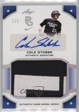2015 Leaf Perfect Game National Showcase Jersey 1/5 Cole Stobbe #JA-CS1 Auto n1u