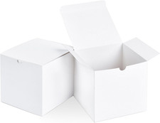 10Pcs 3X3X3Inch White Cardboard Gift Boxes with Lids Mini/Small Gift Boxes S