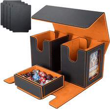 MTG Commander Deck Box for 200 Double Sleeved Cards - 3-in-1 Magnetic Storage