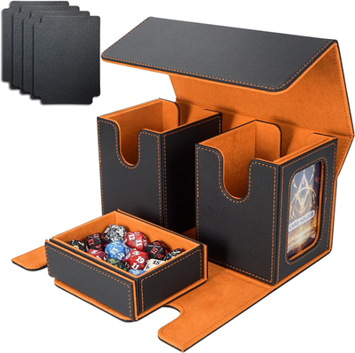 #ad MTG Commander Deck Box for 200 Double Sleeved Cards 3 in 1 Magnetic Storage $32.64
