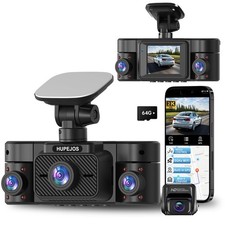 Dash Cam Front and Rear Inside, 360  Dash Camera for Cars 4 Channel 4K/2K FHD...