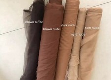 Chocolate Nude soft stretch net Illusion fabric tulle mesh,stretch tulle Coverup