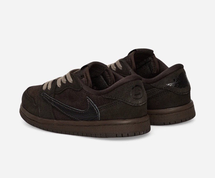 NEW Nike Air Jordan 1 Low OG x Travis Scott Velvet Brown TD Size 8c AUTHENTIC ✅ image 4
