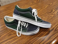 VANS 507698 Off the Wall-Old Skool Blue Canvas/Suede Size men 9 /Women 10.5