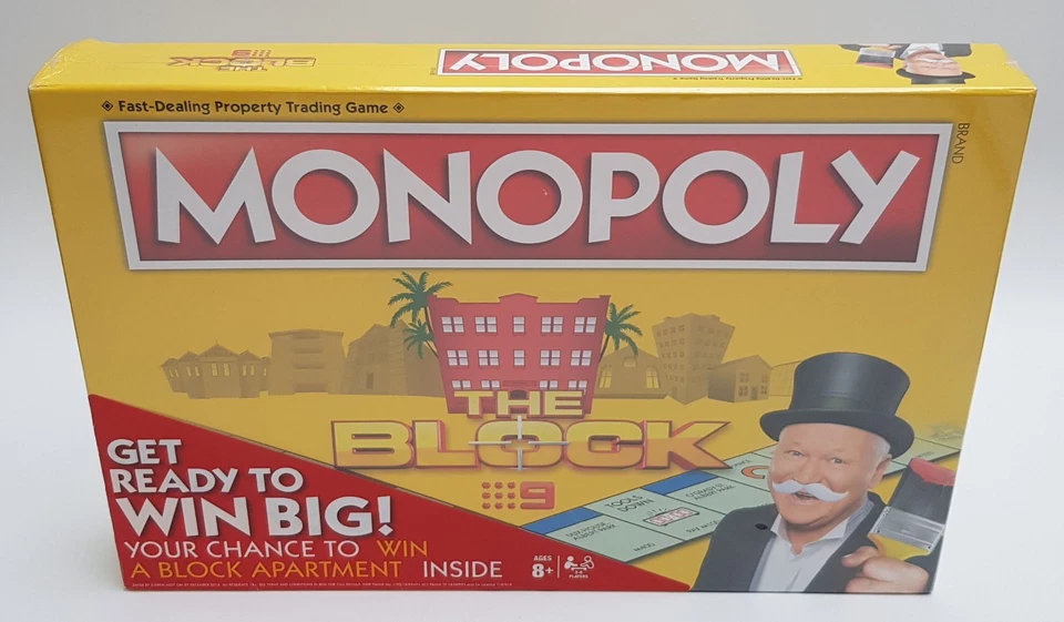The Block Monopoly Board Game 9 Network Australia TV Series Themed Hasbro Sealed - Image 3 of 4