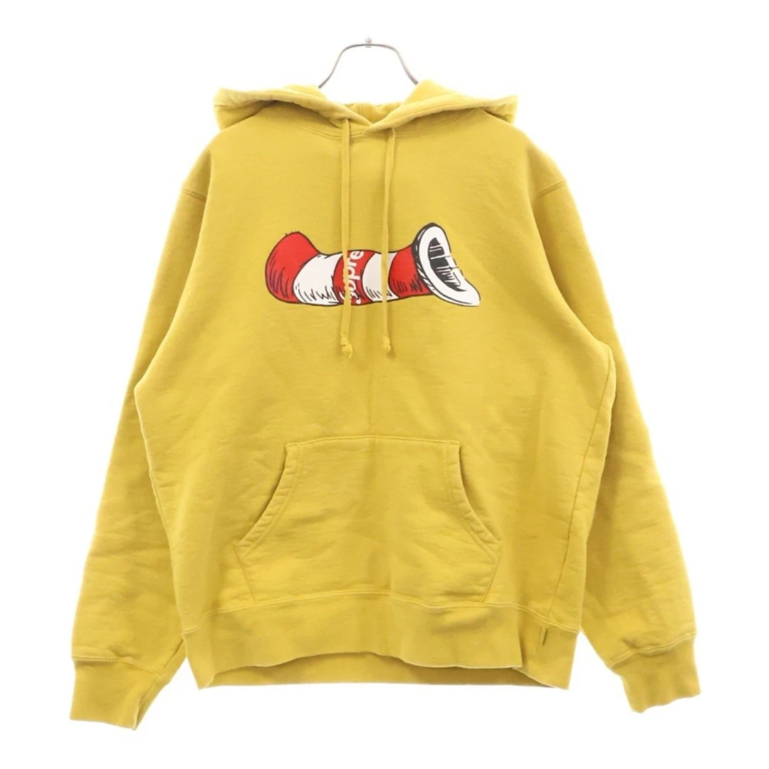 Sweat à capuche SUPREME 18AW chat au chapeau sweat à capuche jaune occasion