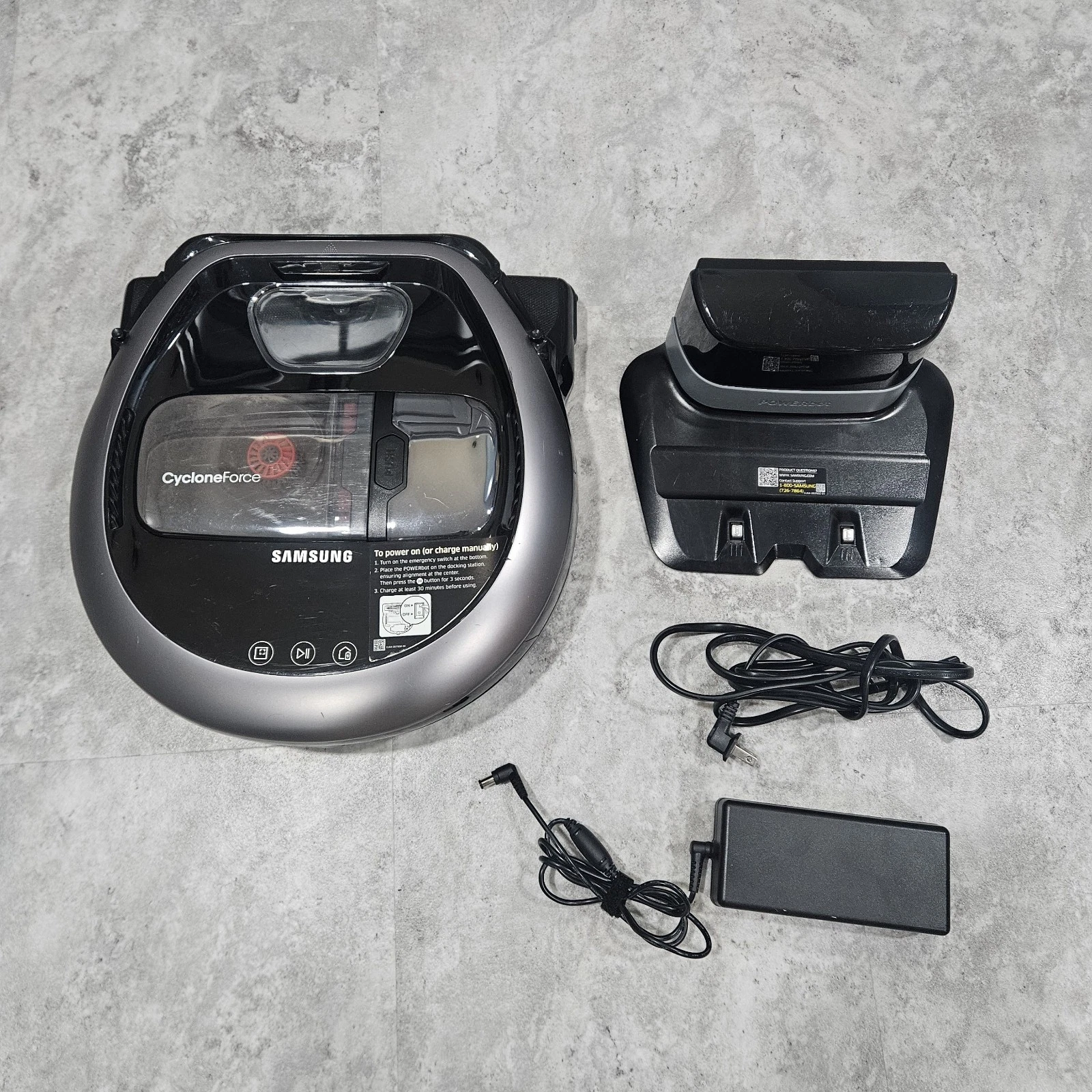Samsung SR2AM7065WS Cyclone Force Robot Vacuum Cleaner For Parts (read)