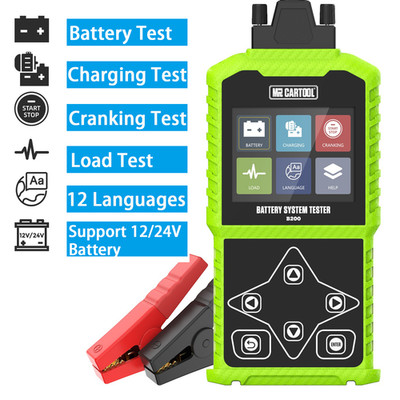 Automotive Battery Tester Load Tester Cranking/Charging System Analyzer 12/24V