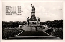 RPPC Germania Monument Niederwald Denkmal Rodesheim am Rhein Hesse Germany n990