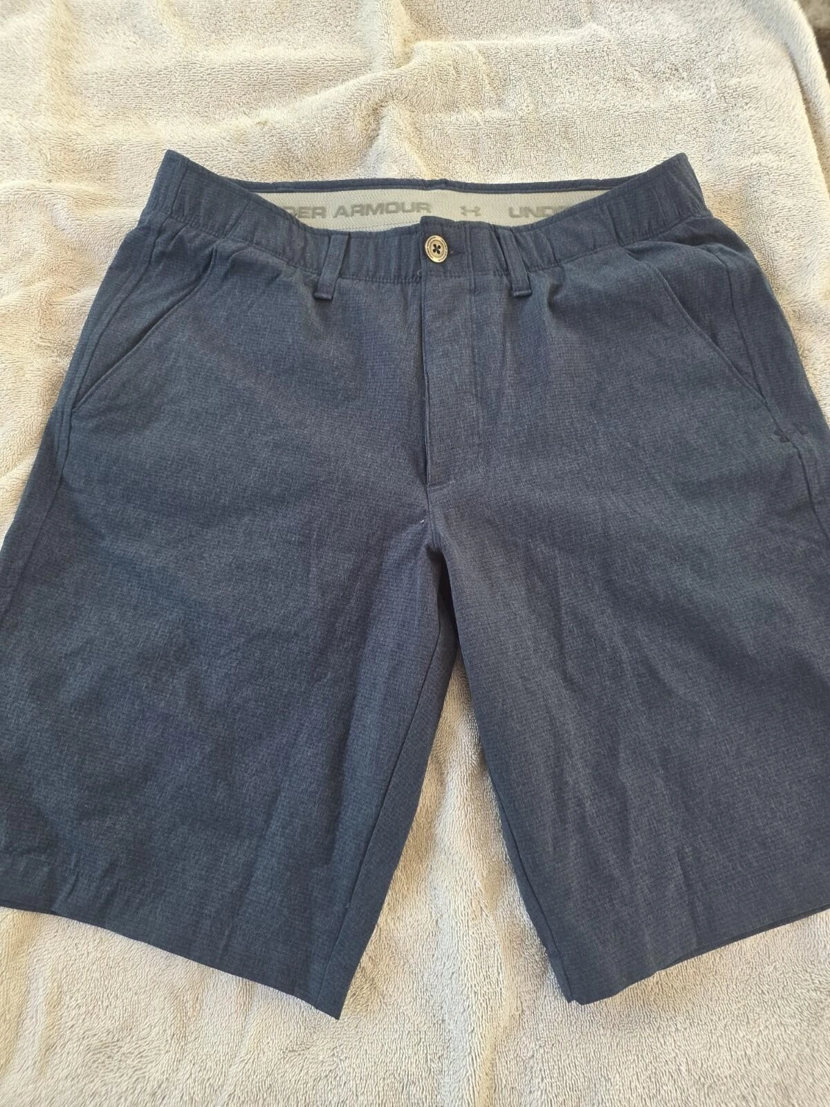 Under Armour Golf Shorts Heatgear Chino (Men's 32) Dark Gray blue Heather