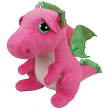 Ty Beanie Boos DARLA Drago Rosa 42cm Peluche Glitter Occhi Grandi T37071 L