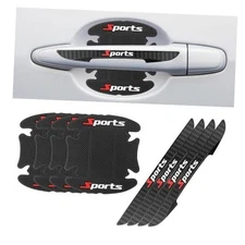 8PCS Car Door Handle Protectors,Stylish PVC Car Door Edge Protector with Black