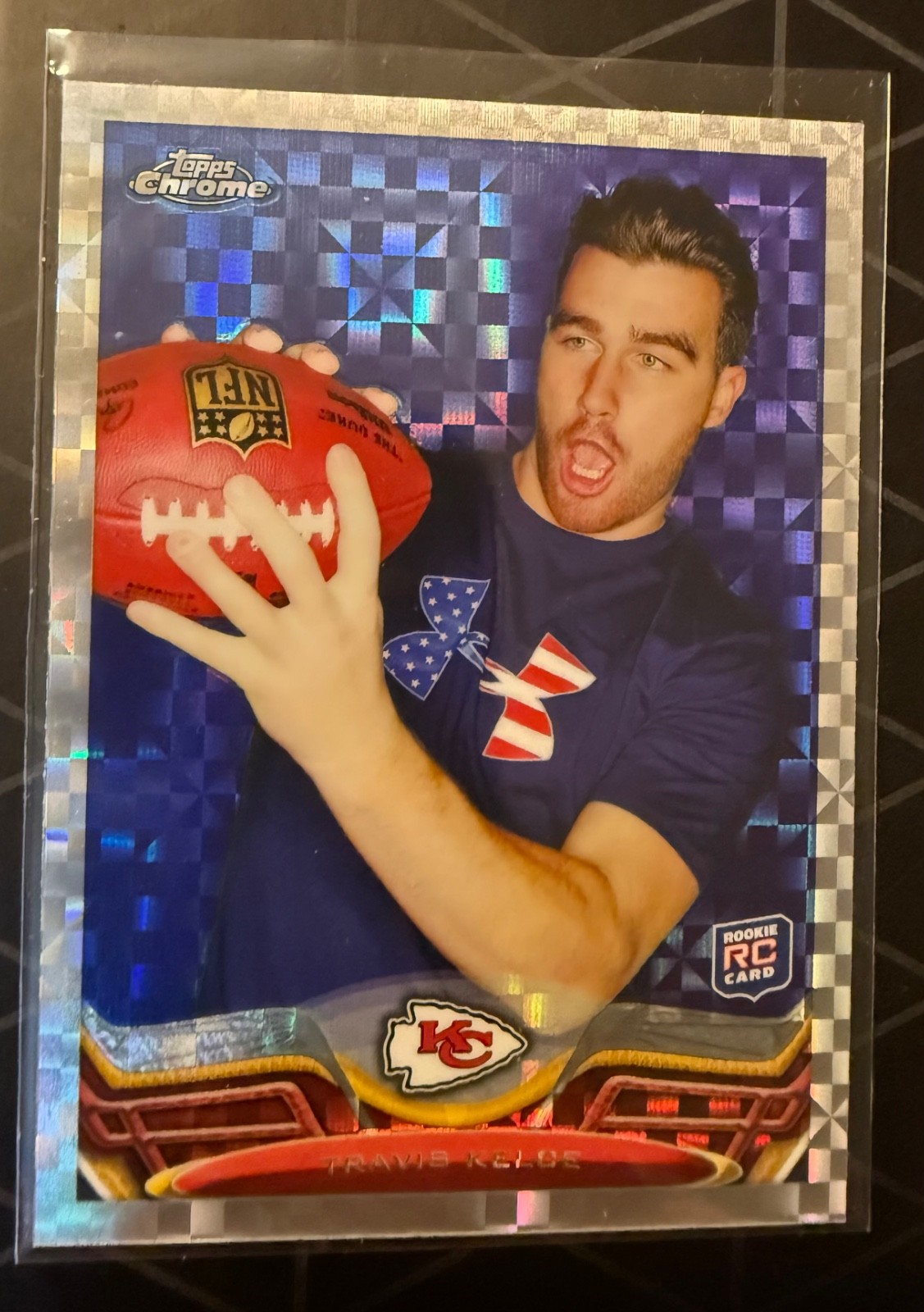 2013 Topps Chrome Football Travis Kelce RC Xfractor Parallel #118