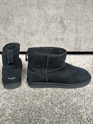 KOOLABURRA BY UGG MEN S MINI BOOTS BLACK SIZE 13 SHEARLING LINED