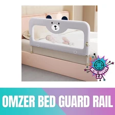 omzer Bed Guard Rail for Toddlers - 47'' Swing Down & Height Adjustable