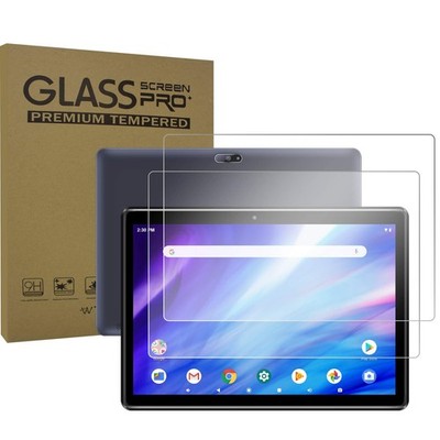 Transwon 2PCS Tempered Glass Screen Protector for PRITOM Touch10 Transparent 