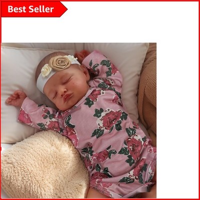 Realistisches 18 Zoll Vinyl Baby Puppe Geschenkset für Kinder - perfekt zum pflegenden Spielen