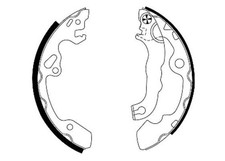 Bremsbackensatz Hinterachse für FORD FOCUS I Stufenheck Turnier Kasten/Kombi