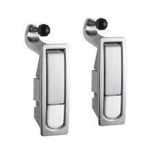 2 Pcs Adjustable Zinc Alloy Compression Latch Lock Trigger Flush Silver