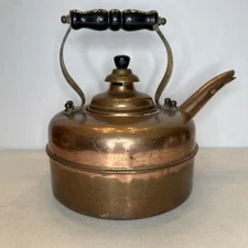 Vintage The Simplex Patent Kettle Solid Copper Made In England Whistling Kettle