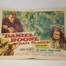 Daniel Boone, Trail Blazer, 1956, Bruce Bennett, Original Half Sheet, (22x28)