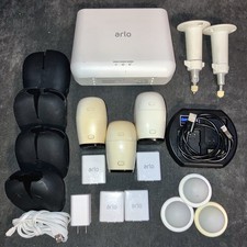NETGEAR Arlo Pro Lot 3 Wifi Cameras VMC4030 Base Station VMB4000  Batteries A-1