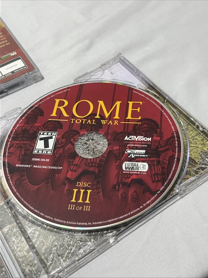 Rome Total War Video Game PC, CD-ROM Activision Complete 3 Disc Set TESTED L@@K - Image 3 of 4