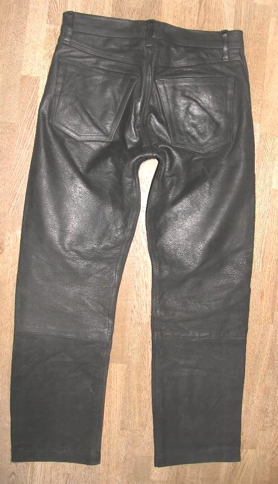 -MODEKA Roadwear 59- LEDERJEANS / Biker - Lederhose in schwarz ca. W30-31 /L29 - Bild 3 von 4
