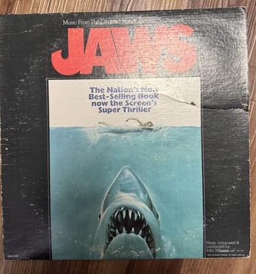 John Williams Jaws Soundtrack LP Vinyl 12'' Black MCA Records MCA-2087 Sleeve