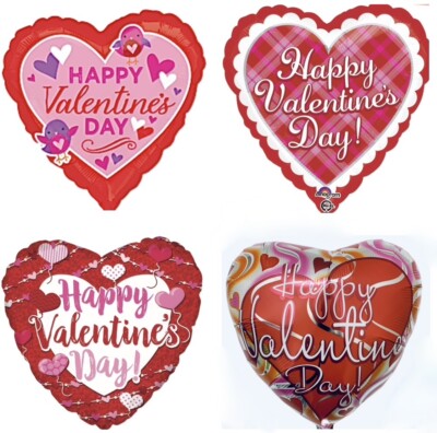 Happy Valentine's Day Love Hearts Valentine 18'' Foil Mylar Party Balloons  C