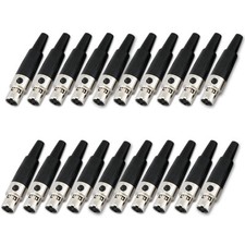 20,mini xlr 3 pin female Cannon Connector plug Mic Microphone Silver